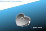 CRYSTAL heart paperweight/beveled heart crystal paperweight/crystal heart