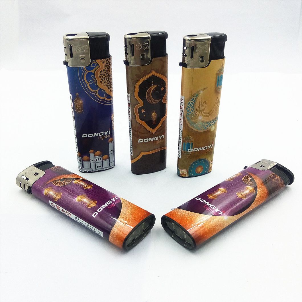 Dongyi Cheapest Refillable Electric Lighter Personality Custom Popular Logo Smoking Lighter