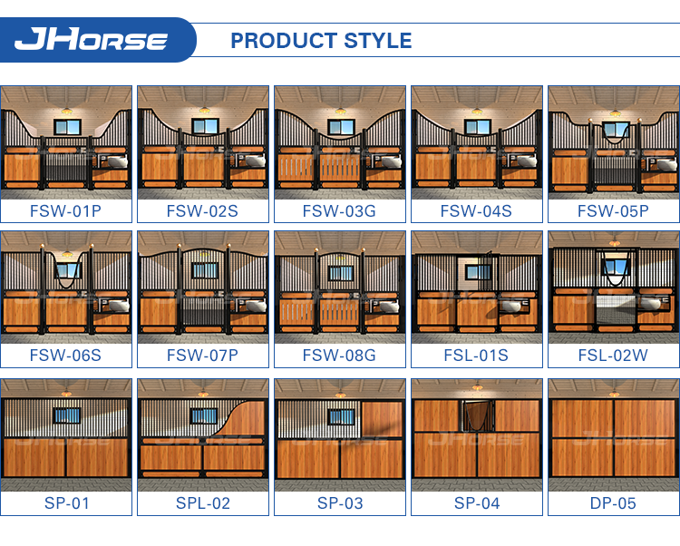 Beautiful Horse Stable Stall Front Nice Curve Hinged Doors 12ft 14ft 3.5m 4m Built to Order Horse Barn Building Material