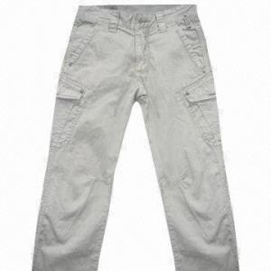 China Garment dyed 100% cotton children's trousers on sale 