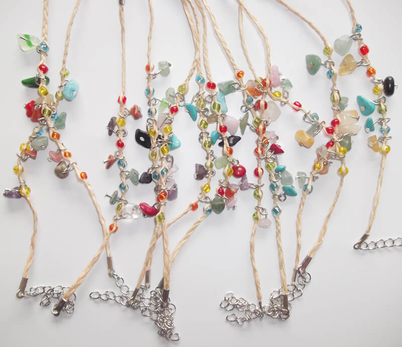 Multi color Gemstone Charms Bracelets