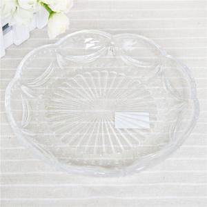 China Home use decoration glass dish fruit plate dry fruit serving plate wholesale price on sale 