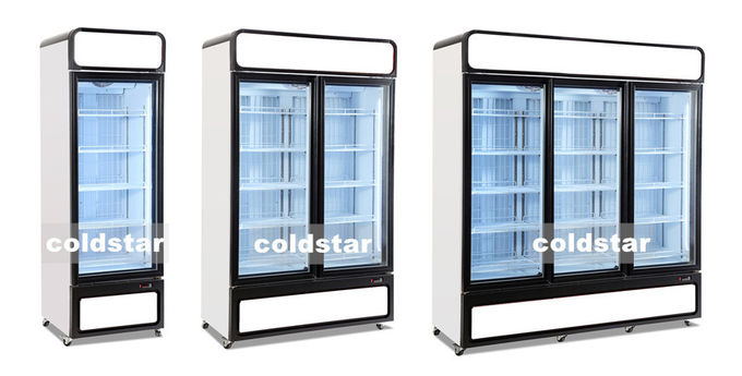 Hot sale commercial 1 2 3 door vertical refrigerator display case beer beverage cooler 3