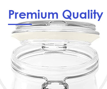 Personalized Custom Thick Mason Craft Food Glass Packing Jar with Galvanized Lids