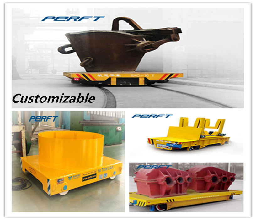 300 ton rail ladle transfer cart for factory warehouse hot metal transport with High temperature resistance