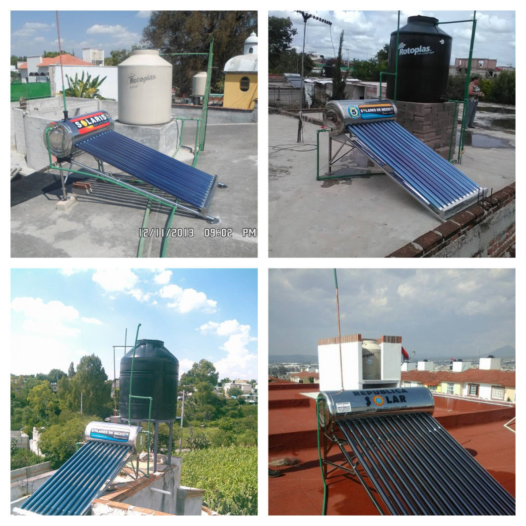 8tubos- 50tube Calentadores Solares De Agua All Stainless Steel Solar Energy Heater for Mexico