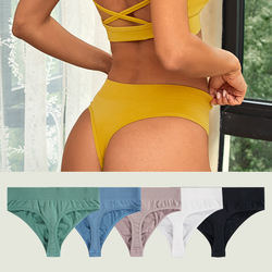 Cotton Women&prime;s Underwear Sexy Panties Boyleg Solid Boyshorts Seamless Menstrual Period Underpants Thong Lingerie