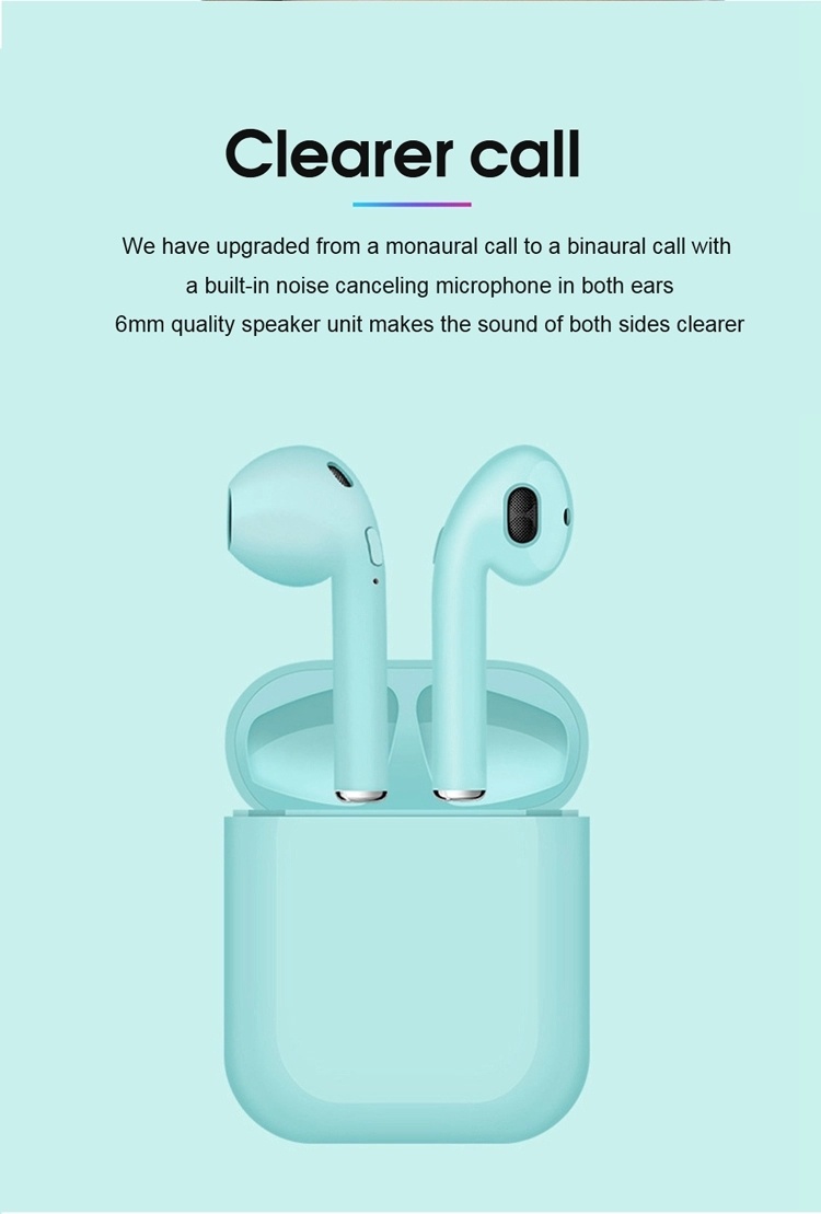 I16 Tws Noise Concelling Earbud Wireless Waterproof Headphones Bluetooth Earphone in-Ear Gaming Audifonos Bluetooth