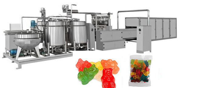 3D Gummy depositor machine line 300kg/h 3d coaca grape Barni Bear Gummy production line Fruit Jelly processing machines