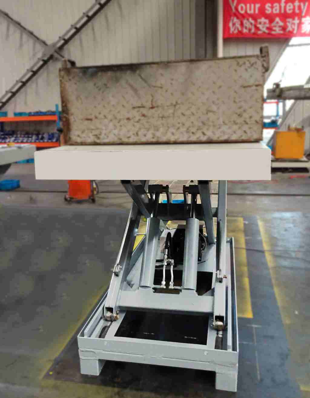 1000kg 2000kg Stationary Lift Table Electric Scissor Lift Fixed Single Scissor Lifting Platform Electric Hydraulic Lift Table