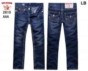 China True Religion New Style Men's Blue Wash Straight Jeans 2610 on sale 