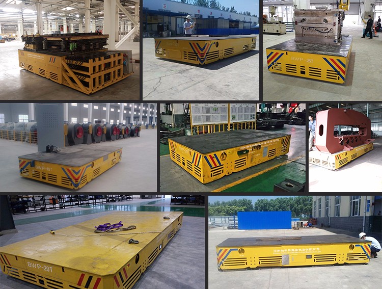 battery operated platform automated motorized cart ,customized battery powered carrier flat car