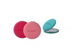 PU Cosmetic Pocket Mirror Foldable 72mm Thickness Weave Pattern