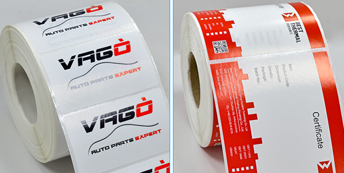  Plain White Self Adhesive Thermal Sticker Paper Rolls For Barcode Label