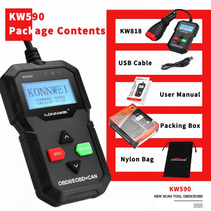 Portable Handheld Barcode Scanner KW590 Easily And Accurately Determines Causes Of Engine Troubles