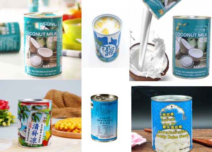 Fresh coconuts water canning machine coconut milk drink canned filling seaming machine labeling machine