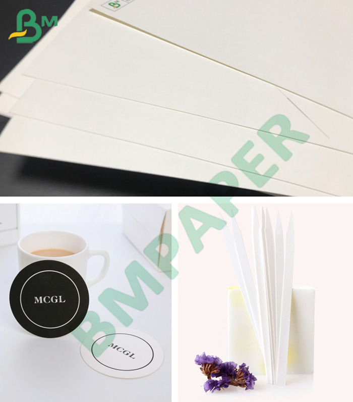 60PT 80PT Bleached White Pulpboard Sheets For Drink Coasters Material