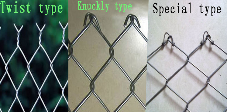 Chain Link Fence Galvanized Iron Wire Mesh Stainless Steel Knuckly Twist Type