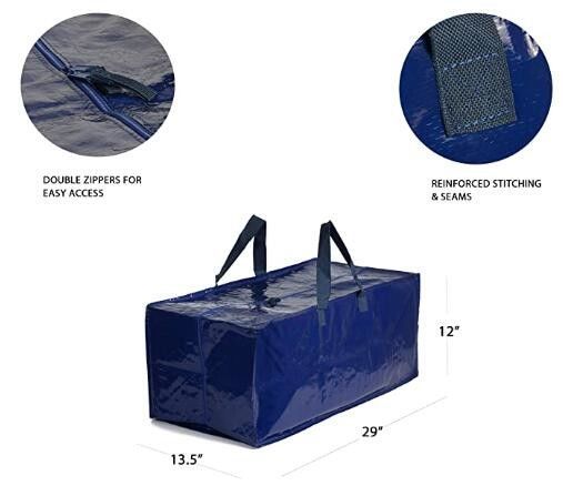 Quality large capacity recycled pp woven big travel bag Grocery Shopping Tote, Promotion, Foldable, Reusable, Biodegrada