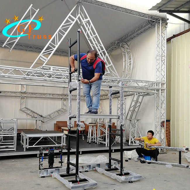 Outdoor Aluminum LED Screen Wall Ground Support Stand For Cabinets
