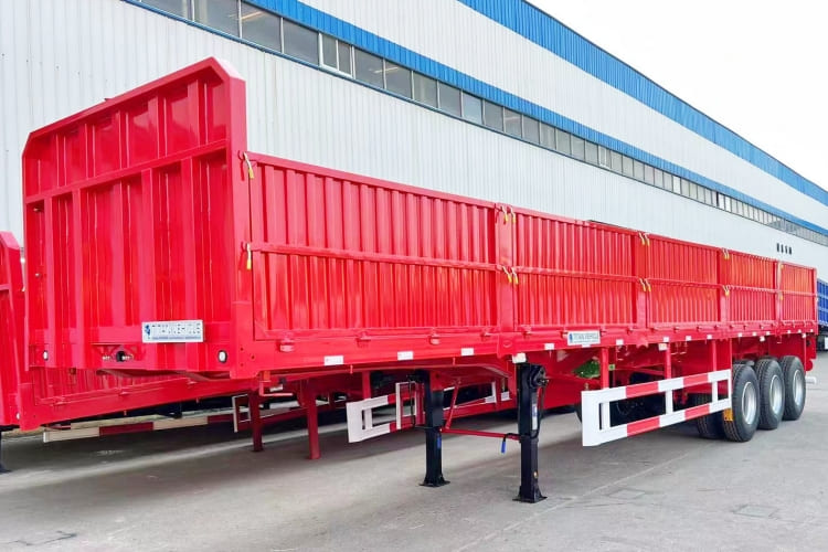3 Axle Flatbed Semi Trailer with Side Walls for Sale in Congo