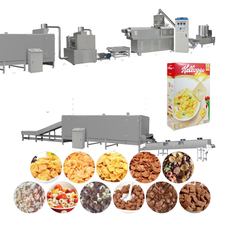 Puffed Corn Flakes Meal Machine Snacks Puffing Machine Artificial Rice Production Line