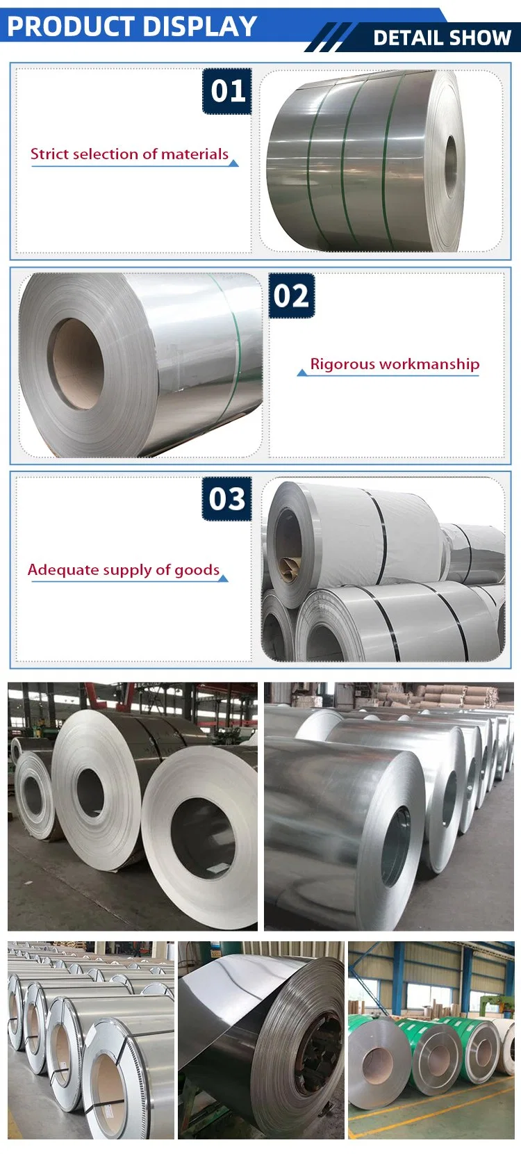 Stainless Steel 316 409 904L Coil/Strip/201 Ss 304 DIN 1.4305 Cold Rolled Stainless Steel Coil