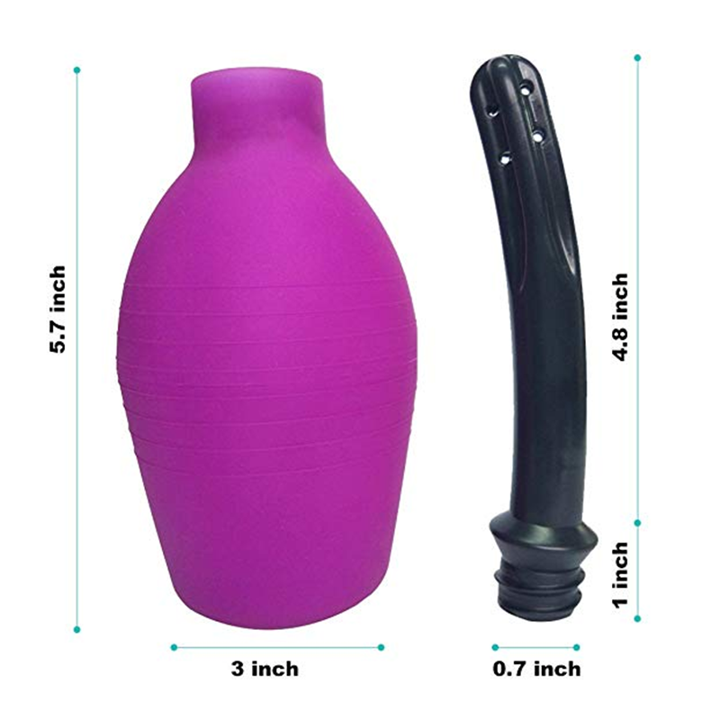 Rectal Enema Bulb for Men - Anal Douche for Women, Reusable Vaginal or Anal Clyster Cleaner with Soft and Smooth Nozzle