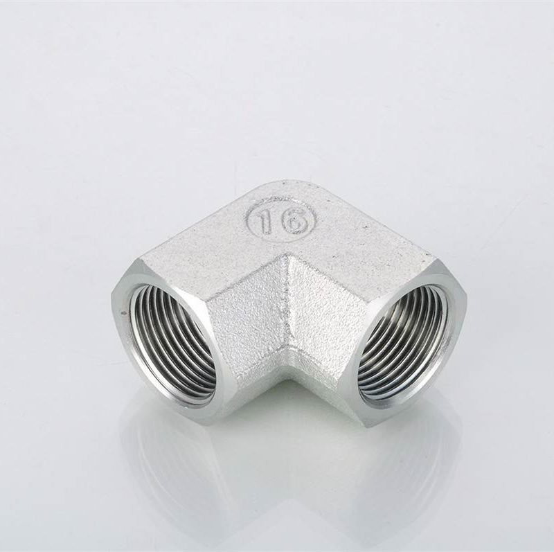 90 Degree Elbow BSPT Female Carbon Steel Hydraulic Adapter 7t9 Thread Fitting