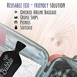 reusable solution for checked airline baggage, cruise ships, picnics, suitcases