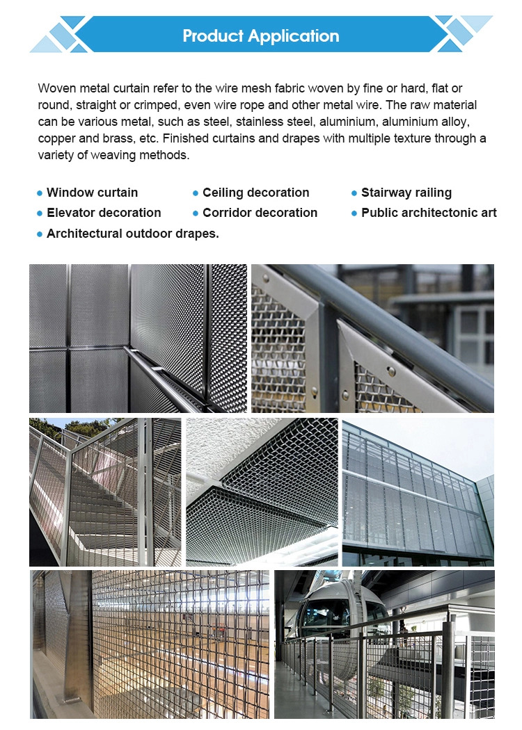 2019 new stainless steel wire mesh cladding ceiling facades decoration curtain wall metal mesh