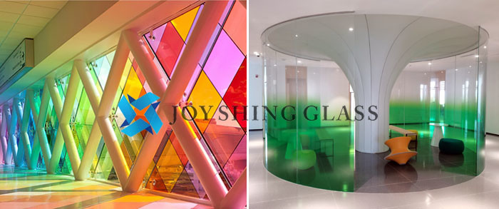 applications of art colored laminated glass
