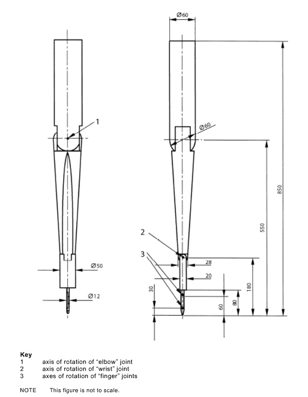 EN 50636-2-100 Figure 2 Adult Arm Probe EN 13683-2003 Figure 5 0