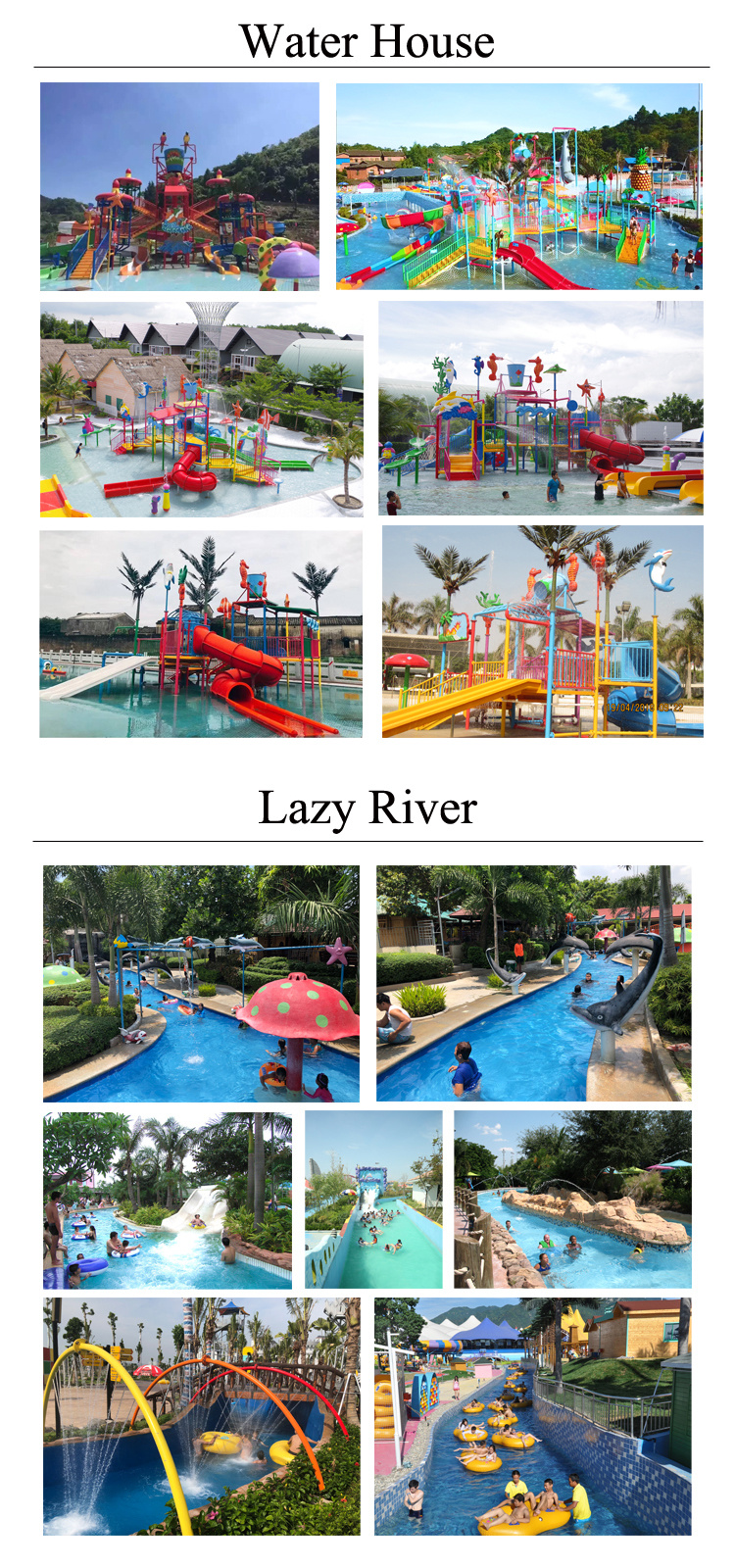 Funny Kids Water Park Playground Slide Family Water Slide