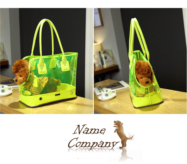 Non-Toxic Transparent PVC Dog Carrier Outdoor Shoulder Pet Bag
