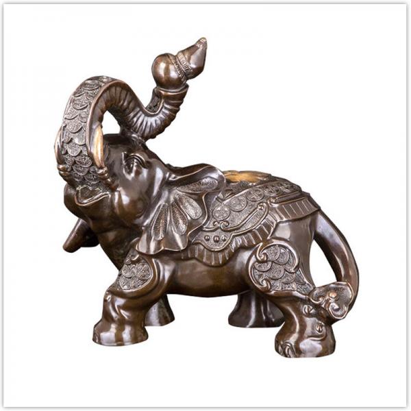Character Ornaments Antique Bronze Elephant Statue For Home