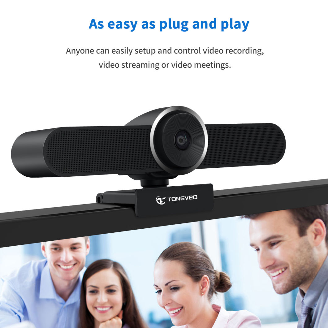 USB All in One Video Conference Camera for Small Meeting Room Full 1080P Wide Angle High Definition Video