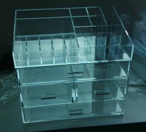 Clear Acrylic Makeup Organizer Drawer Type Perspex Cosmetic Storage Box Plastic Makeup Box