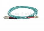 Sc de fibre optique duplex vert OM3 50 à plusieurs modes de fonctionnement/125 de la corde de correction de PVC LC pour le système de CATV