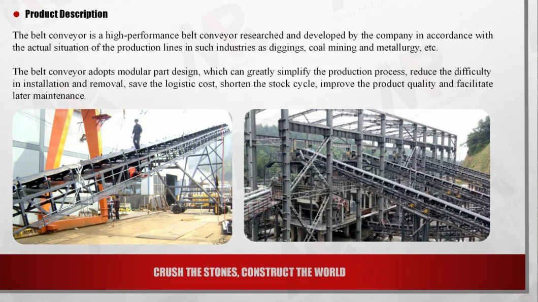 High Quality Belt Conveyor for Quarry Crushing Plant