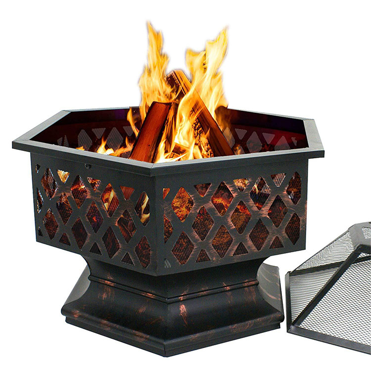 Steel Fire Pit Outdoor Garden Decoration Portable Outdoor Wood Burning Fire Pit
