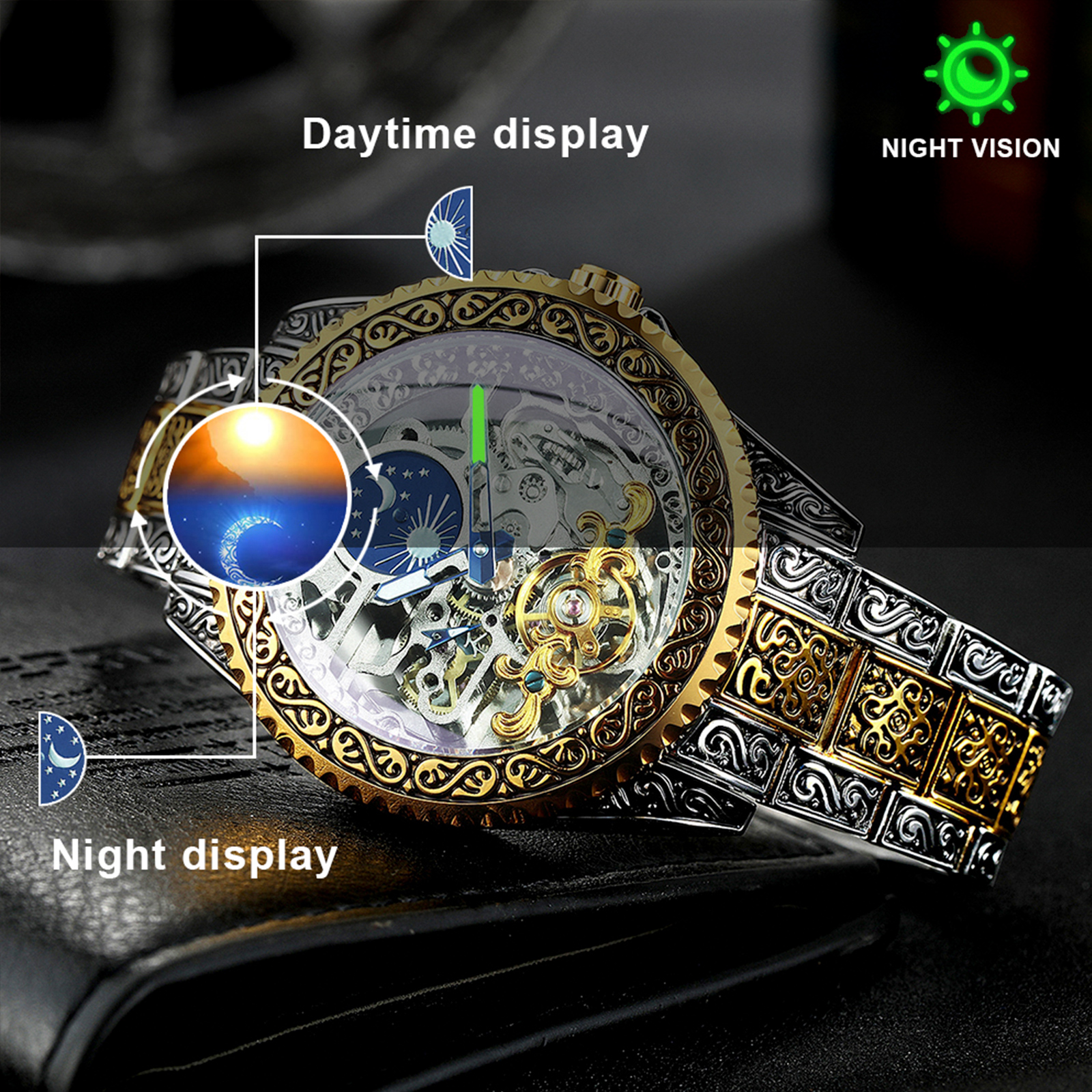 Automatic Watch for Men Mechanical Skeleton 4