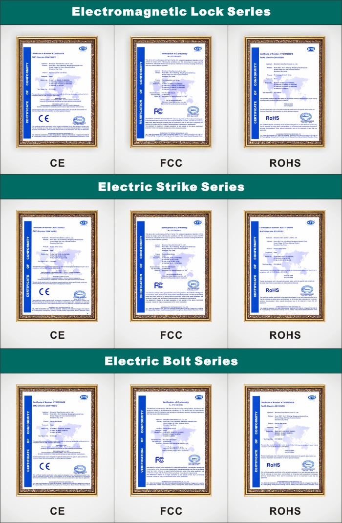 Certifications of CE/FCC/RoHS