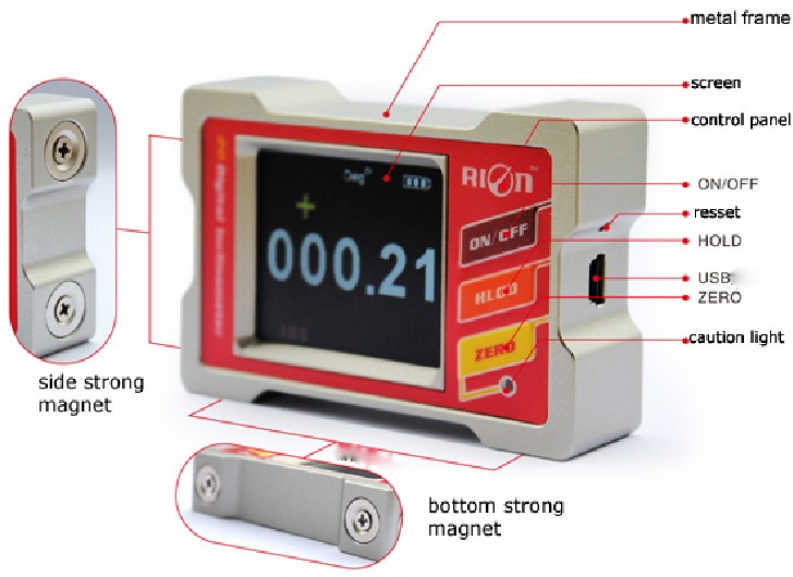 Protractor Finder Angle Gauge Meter digital inclinometer angle finder bevel box Magnetic Base