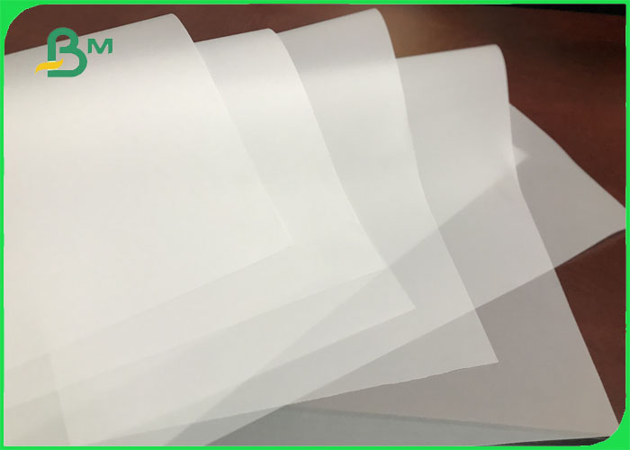 White Plotter Paper 73gsm 100gsm Translucent Inkjet Tracing Paper Rolls 30" 35"