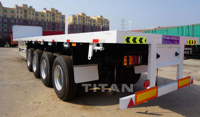 4Axles container flatbed trailer