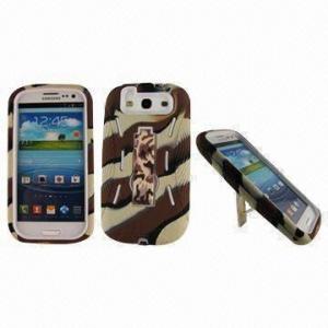 China Case for Samsung Galaxy SIII i9300, with Kickstand, 2-in-1 Military Camo Style, Silicone and PC on sale 