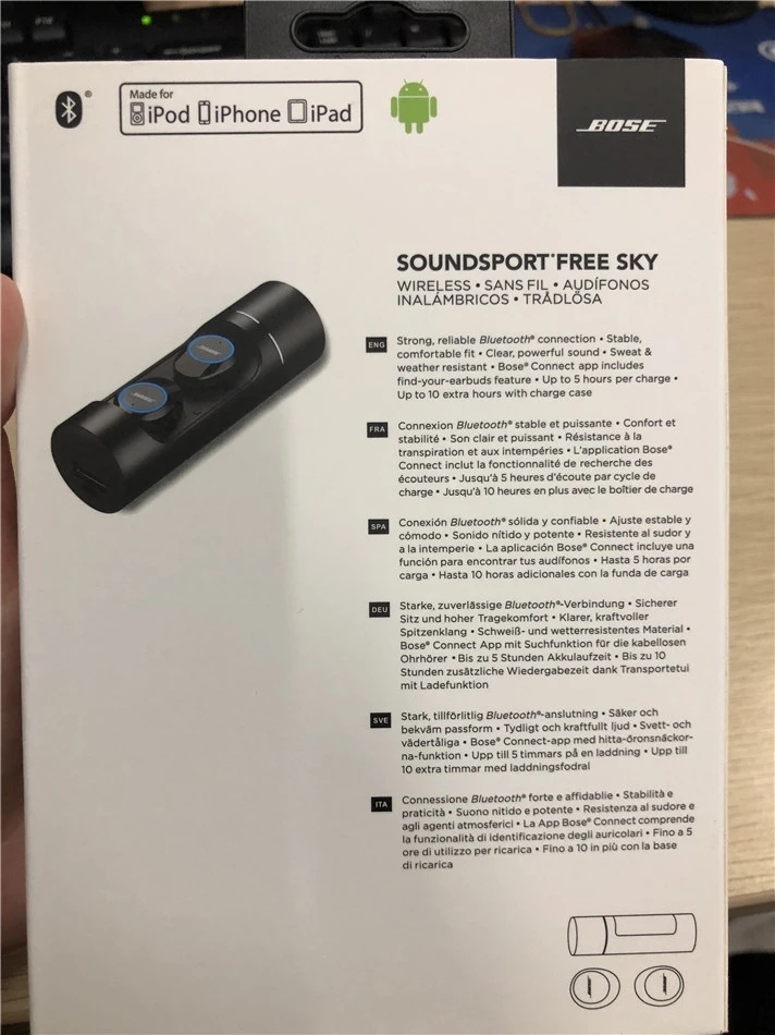 Soundsport Free Wireless Bluetooth Headphones Earbuds Earphones in-Ear Headphone