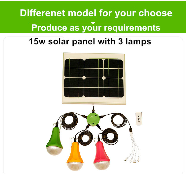 Solar Power System Solar Panel Mini Home Lighting System with Mobile Charger