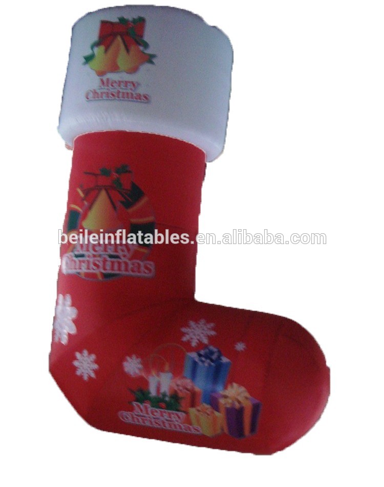 Giant inflatable christmas socks and inflatable christmas gift decoration